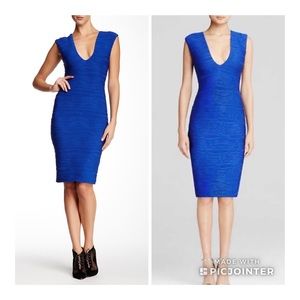 Bec & Bridge Royal Blue Snake Charmer Dress 6 Bodycon Cobalt Reversible